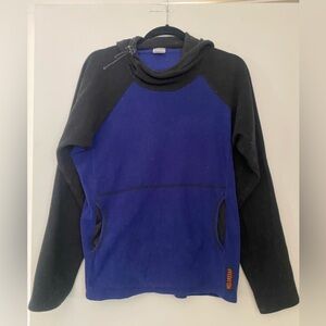 Melanzana Men’s Medium Blue and Black Microgrid Hoodie